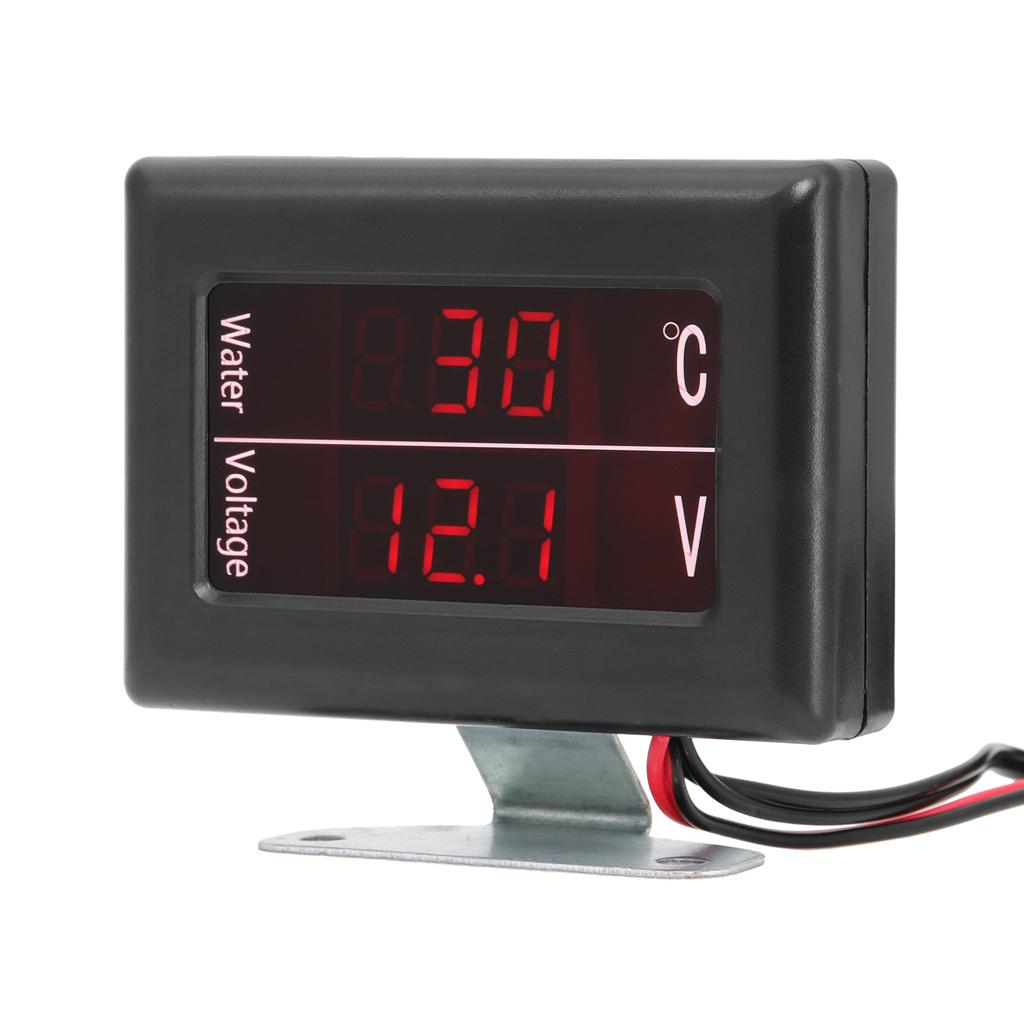 12V / 24 V Universal 2 In 1 Digital Water Temperature Gauge+Volt Gauge with Sensor M10 for Car / Truck VOLT Meter