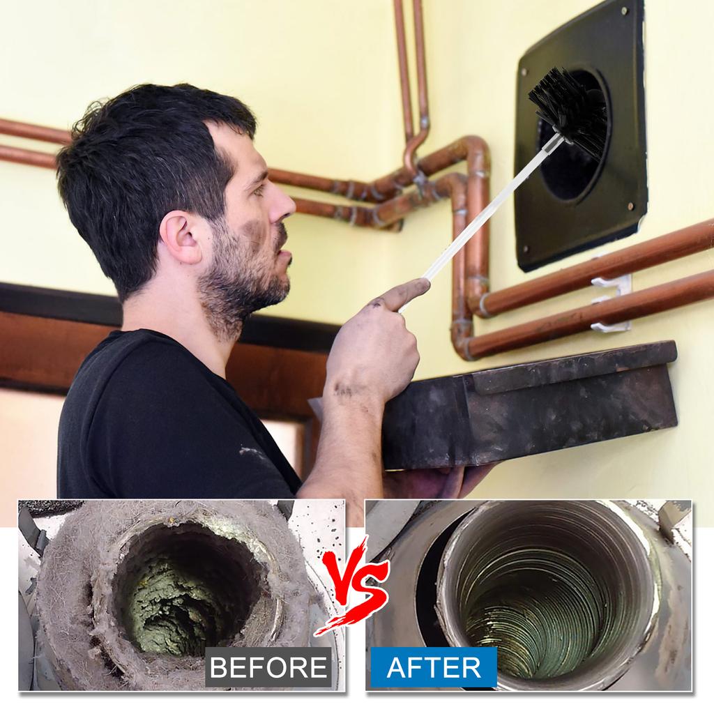 Набор щеток для чистки дымохода с выдвижной длинной ручкой, гибкий стержень для чистки вентиляционных отверстий с 9/18 стержнями для инструментов для чистки дымоходов и крыш