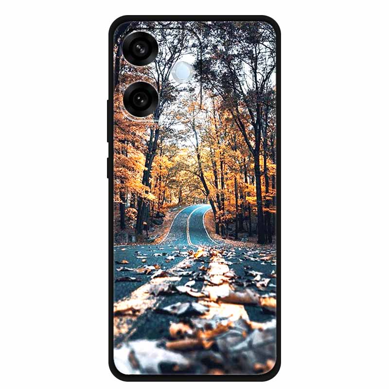 Чехол для Oppo A5 Pro 4G 5G 6.67" Мягкий ТПУ Силикон Funda Вырез Кот Цветок Рисованная Задняя Крышка для Oppo A5 Pro 5G Глобальная Оболочка Coque