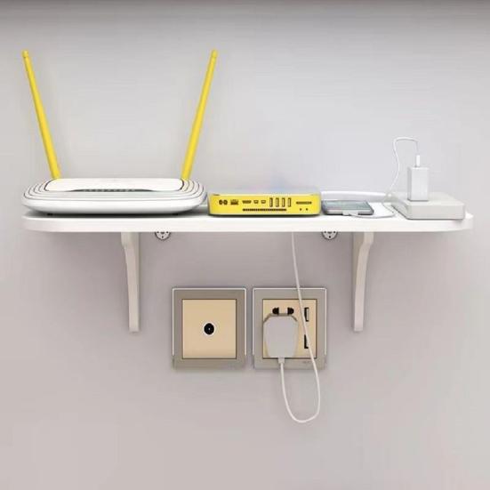 Настенная полка, маршрутизатор, органайзер для удлинителя, двухслойная конструкция, прочная несущая способность, простая установка, плавающая стойка, настенный держатель