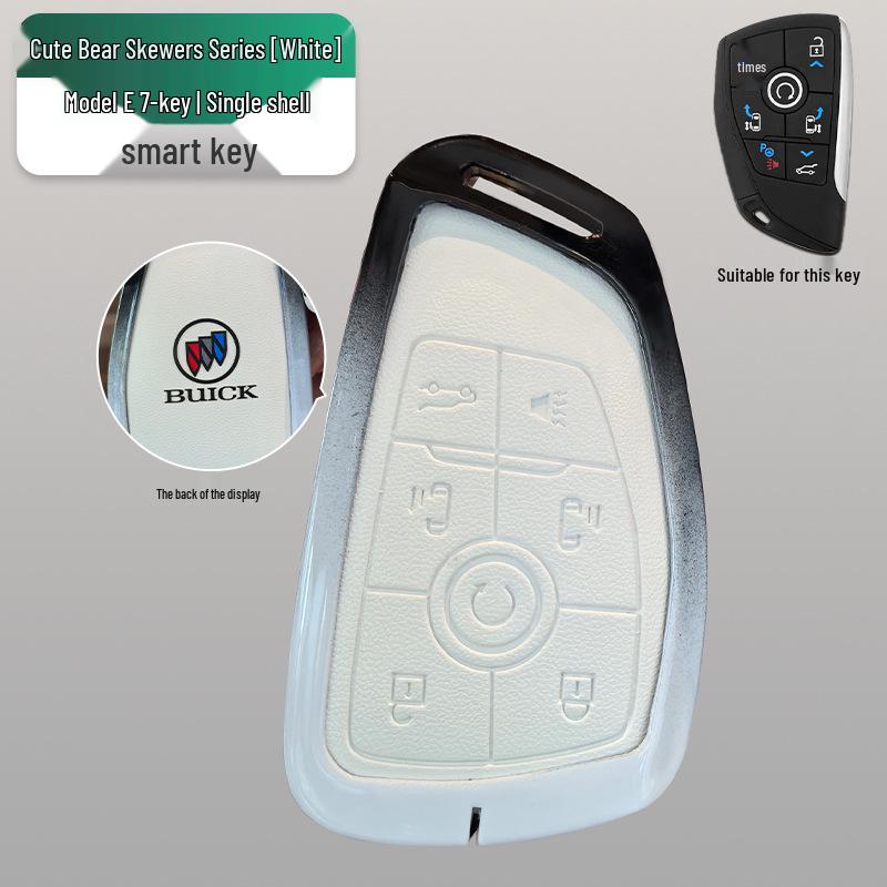 Light Blue Key Cover for Buick Models: Excelle, Encore, GL8, Verano, GL6, Regal, LaCrosse - Designed for Women