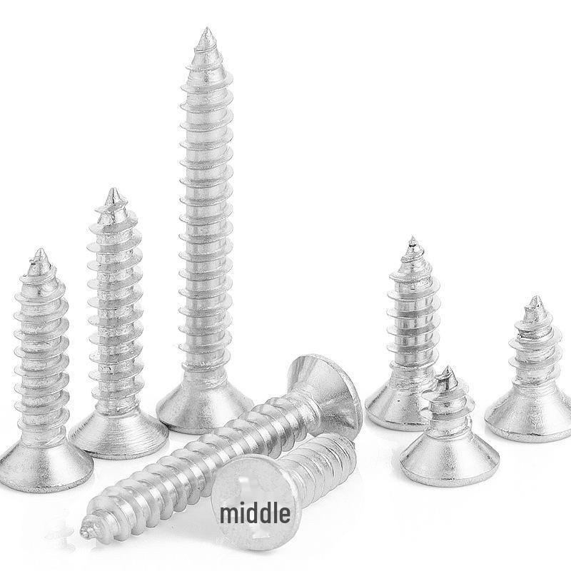 304 Stainless Steel Flat Head Cross Slot Countersunk Tapping Screws