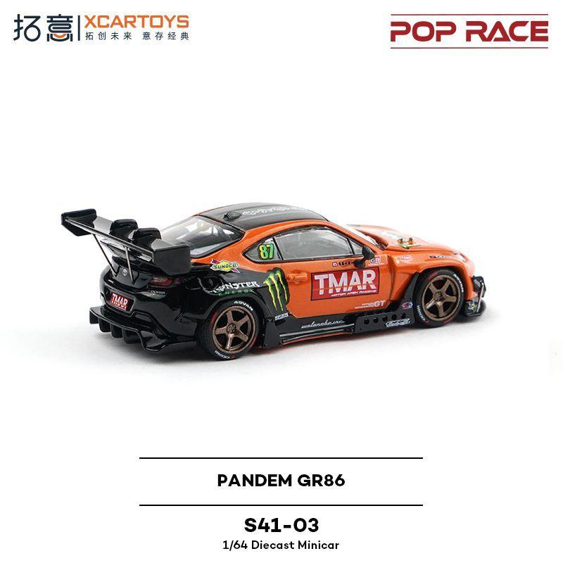 POP RACE 1/64 Simulation Toyota Supercar Collection Ornament PANDEM GR 86 Racing Model Toy Gift