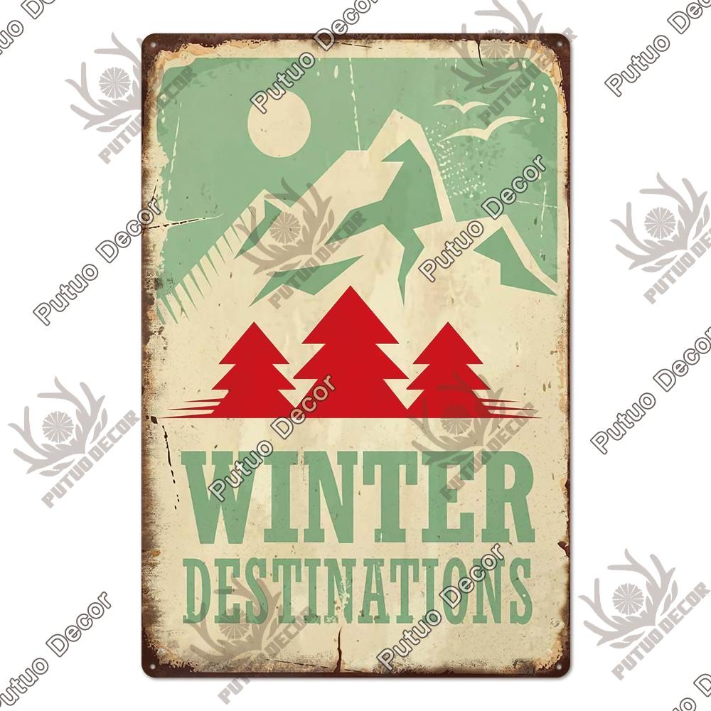 Decor Camping Tin Sign Vintage Plaque Metal Plate Retro Posters Wall Art Decor for Trip Car Home Living Room Unique Gift