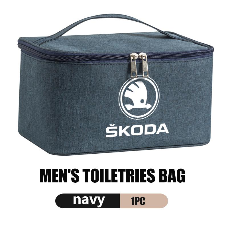 AAFO1 Travel Cosmetic Organizer Toiletry Case Wash Pouch Zipper Storage Bag For Skoda octavia a5 a4 mk1 2 fabia superb rapid mk3 yeti