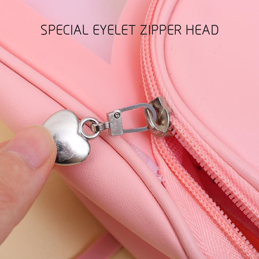 5Pcs Sewing Zippers Puller Head Heart Shape Detachable Metal Zipper Slider Repair Kits For Bags Backpack Coat Zipper WBL