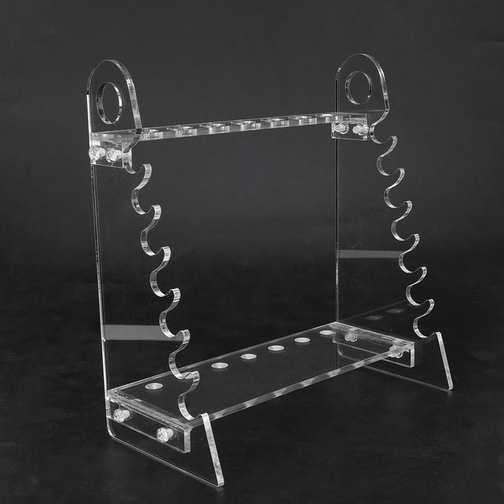 Organic Glass Trapezoid Pipette Supporting Holder 1.5cm Hole Diameter Pipette Rack