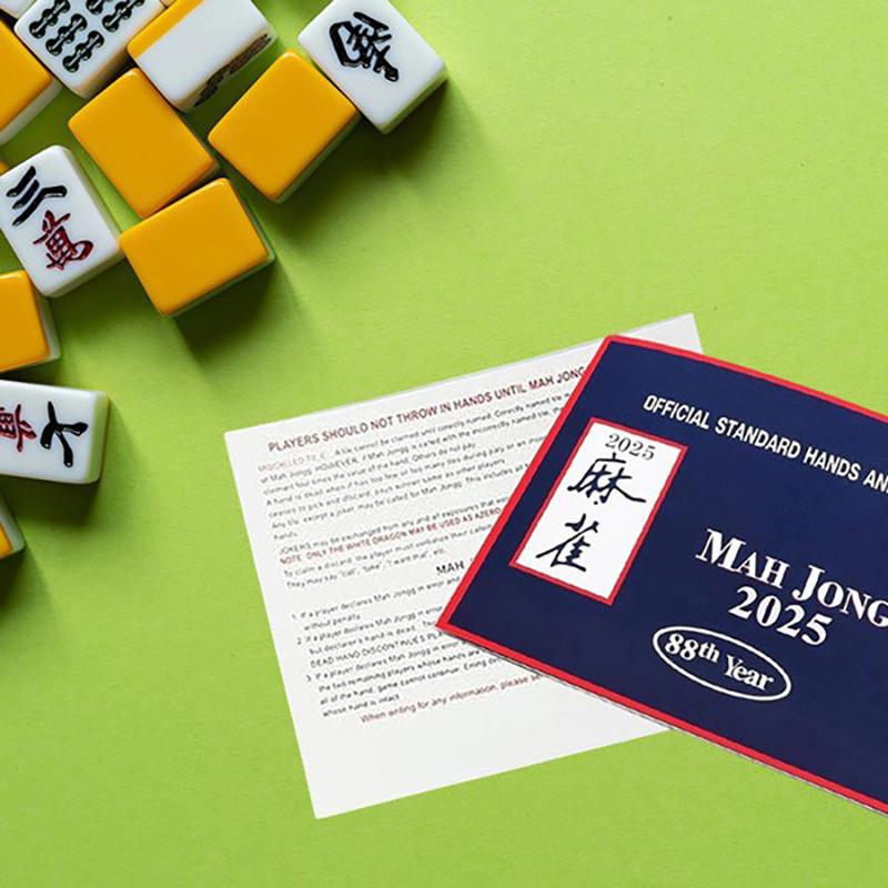 4Pcs 2025 Mahjong Cards Set Official Large Print Mah Jongg Card Standard Hands And Rules Cards Nmjl Official Strategy Reference