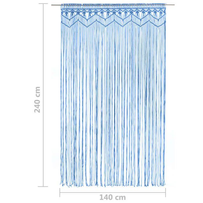 VidaXL Room Divider Curtain Window Blind Door Curtain Window Curtain Home Shop Window Interior Macrame Blue 323988