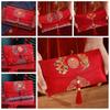 Multiple Patterns Wedding Red Packet Tassel Design Best Wishes Brocade Red Envelope HongBao Embroidery New Year's Blessing Bag
