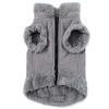 Warm Dog Clothes Autumn Winter Pet Jacket Coat Pink Grey Soft Vest Costume with D-ring Schnauzer Yorkshire Costume for Small Medium Dogs