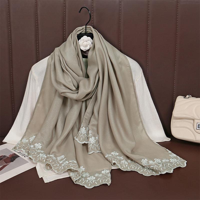 Women Big Size Plain Solid Cotton Rayon Hijab Scarf Lady High Quality Wraps and Shawls Musulman Headband Islamic Turban Ramadan