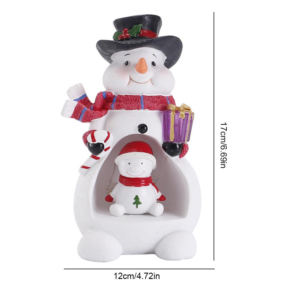 Рождественский мультяшный прикроватный светильник из смолы Kawaii, настольная лампа, праздничная тема, симпатичное украшение для домашней вечеринки