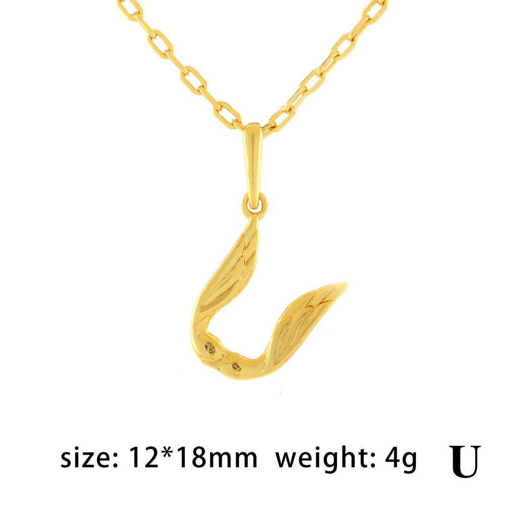 Элегантное европейское французское ожерелье с подвеской-буквой - Стильное, простое и универсальное ключичное ожерелье