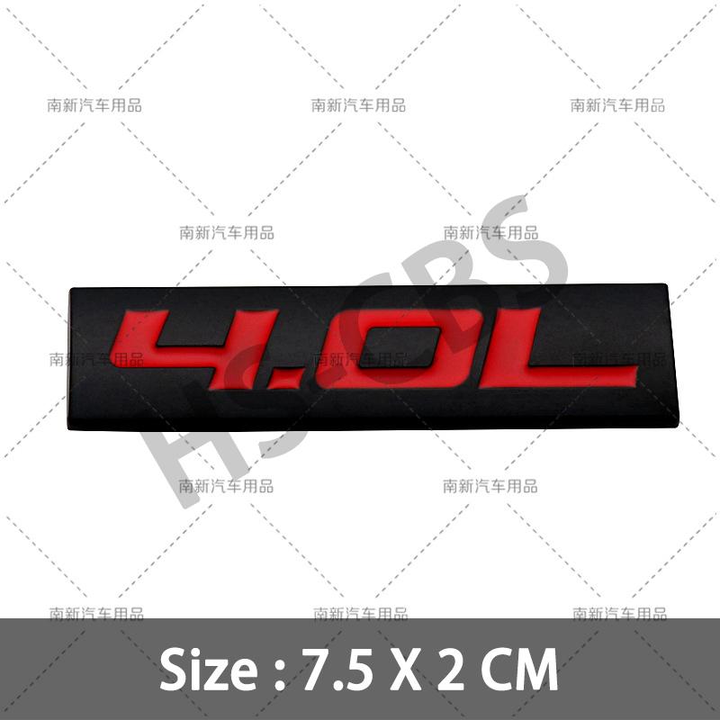 fsbn3 3D Metal 4.0L 4.6L 4.7L 5.0L 5.3L 5.7L Car Rear Trunk Emblem Badge For Jepp Dodge Volvo Ford Cadillac Chevrolet Honda Toyota