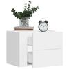VidaXL Wall-mounted Bedside Table White 45x30x35 Cm, Storage Cabinet, Hanging Wall Cabinet, Storage Cabinet 848325
