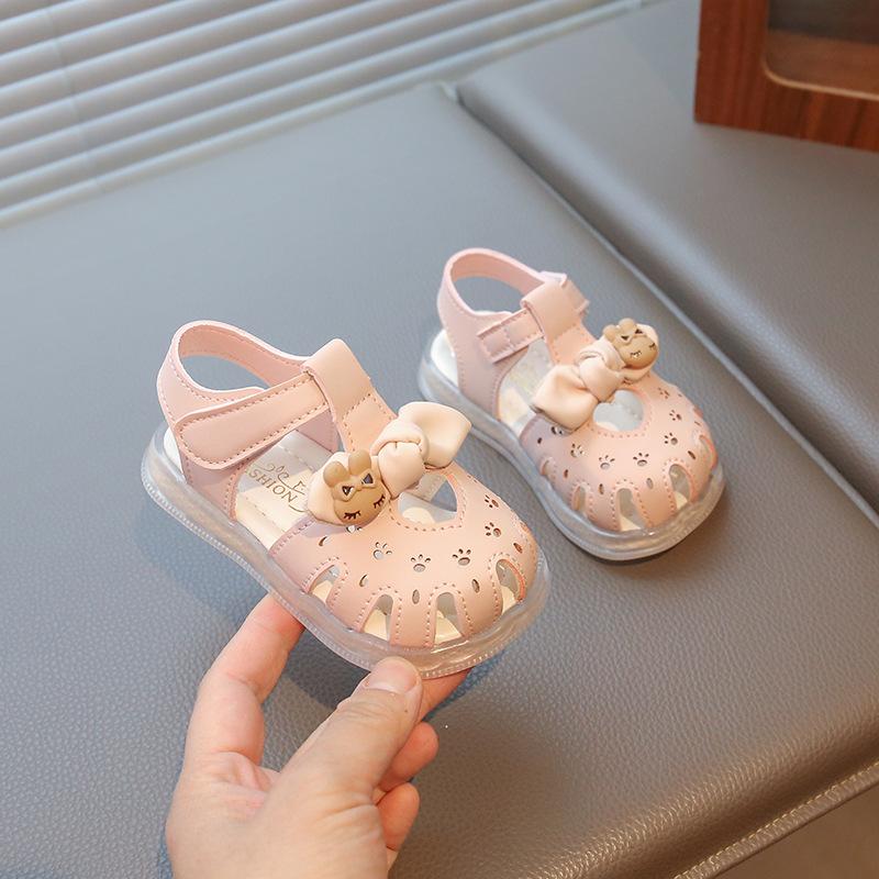 Милые детские сандалии для детей, обувь принцессы, нескользящая мягкая подошва, пляжная обувь для девочек