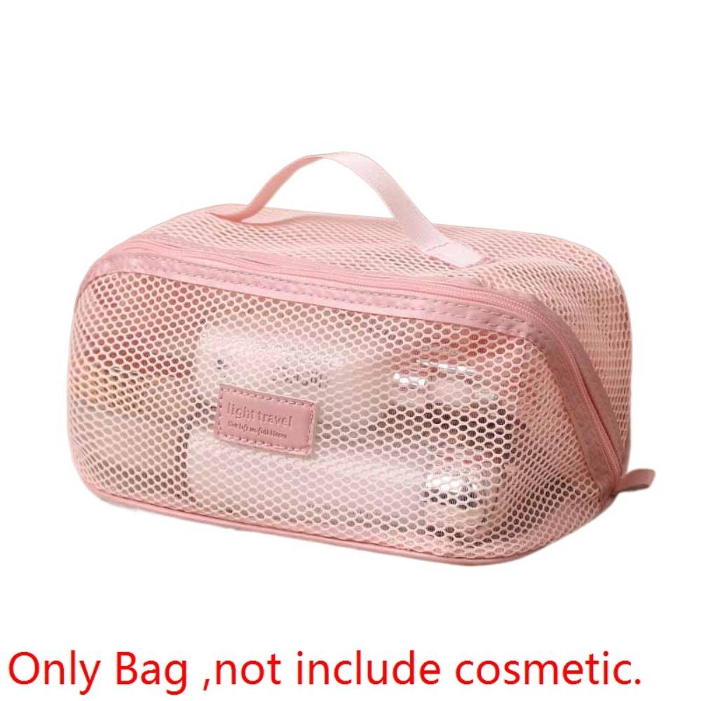 Large Capacity Mesh Cosmetic Bag Shell Pillow Makeup Pouch Fashion Transparent Makeup Bag Travel