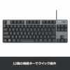 Logitech K835GPR Wired Mechanical Keyboard Red Axis Linear Tenkeyless Compact Graphite Windows Surface K835