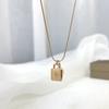 Ins стерео тисненый жемчуг модное ожерелье с подвеской золотой замок ювелирные изделия из нержавеющей стали ретро модные ювелирные изделия изысканный подарок