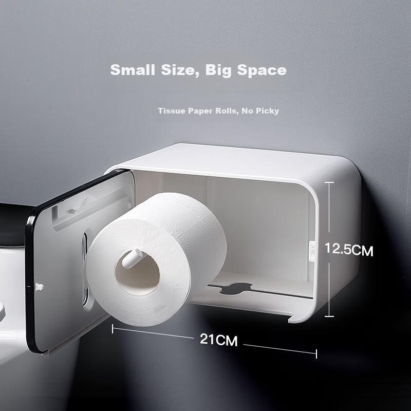 Ecoco Bathroom Tissue Box Storage Rack, No Drilling Required, Toilet Hand Towel Dispenser, High-End Bathroom Paper Towel Holder