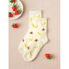 Носки для сна DaiSo Women S Strawberry Banana, желтые
