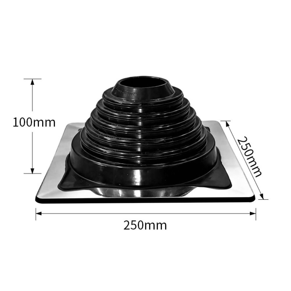 High Temperature Silicone Pipe Boot For Pipe Diameters Ranging From 2-3/4 Inches To 7 Inches