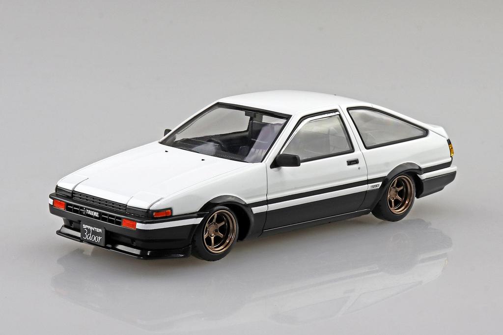 Aoshima Bunka Kyozai Rakupla Snap Kit Toyota Sprinter Trueno Custom High Tech Plastic Model 1/32 No.11CU-WB Двухцветная цветовая кодировка (Машина)
