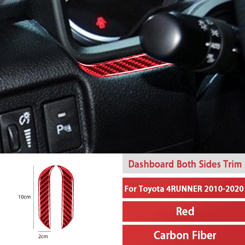 Автомобильная отделка из настоящего углеродного волокна красного цвета для Toyota 4RUNNER 2010- приборная консоль, панель переключения передач, украшение
