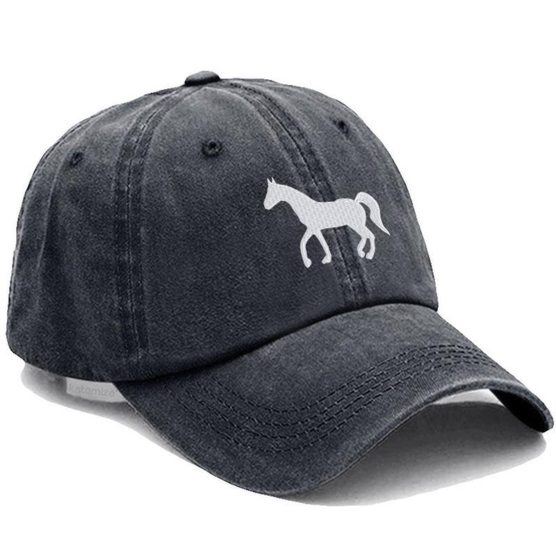 Women's Baseball Cap Men's Washed Cotton Horse Embroidery Dad Hat Sport Golf Caps For Man Sun Hats Dropshipping