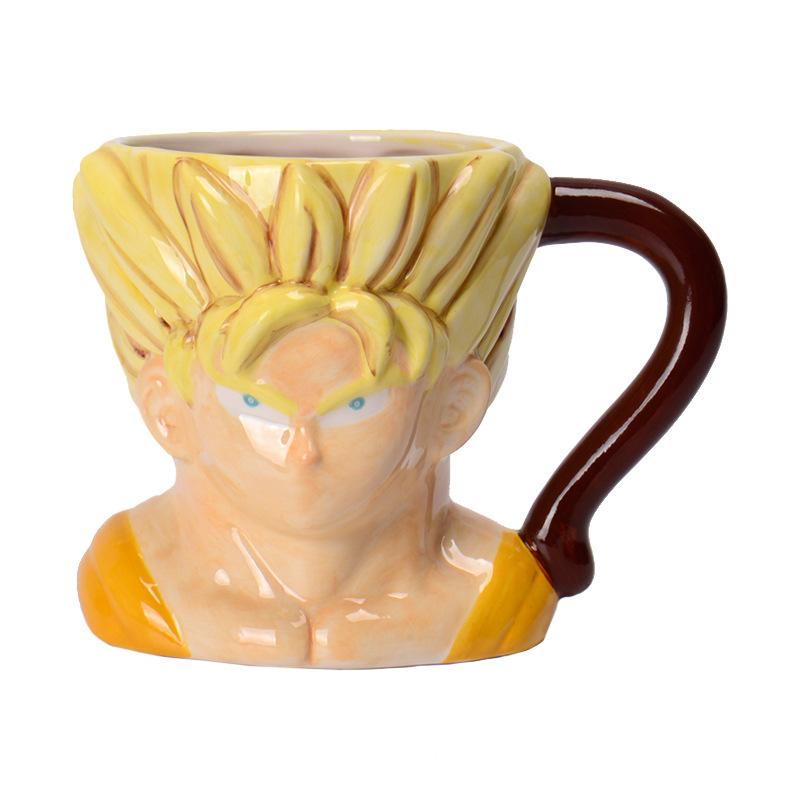 Мультяшная аниме кружка Dragon Ball, керамическая кружка Сон Гоку, красивая 3D расписанная вручную креативная детская чашка для воды