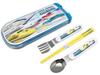 OSK Cutlery Set, Shinkansen Design, with Pull-Lid Trio, Chopsticks, Spoon, and Fork, Made In Japan, Sliding Design, Dishwasher Safe, Easy To Use,