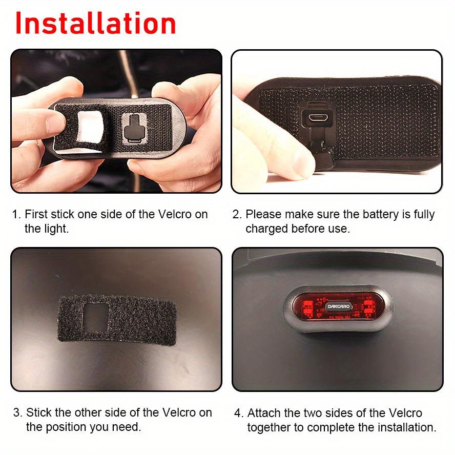 Мотоциклетный шлем светодиодный сигнальный светильник USB зарядка для велосипеда ночной сигнал безопасности задний фонарь водонепроницаемый шлем для верховой езды вспышка F