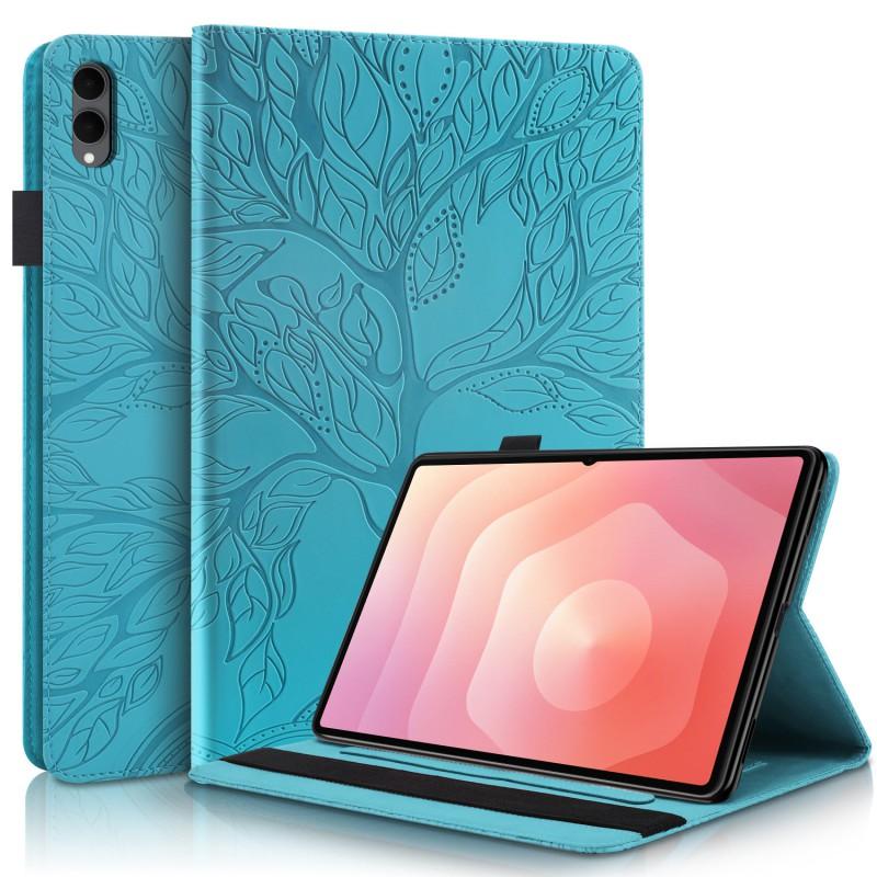 Защитный чехол для Honor Pad X9/X8A с тиснением «Древо жизни», поворотной подставкой, книжка, из ПУ-кожи, противоударный, с функцией Smart Sleep
