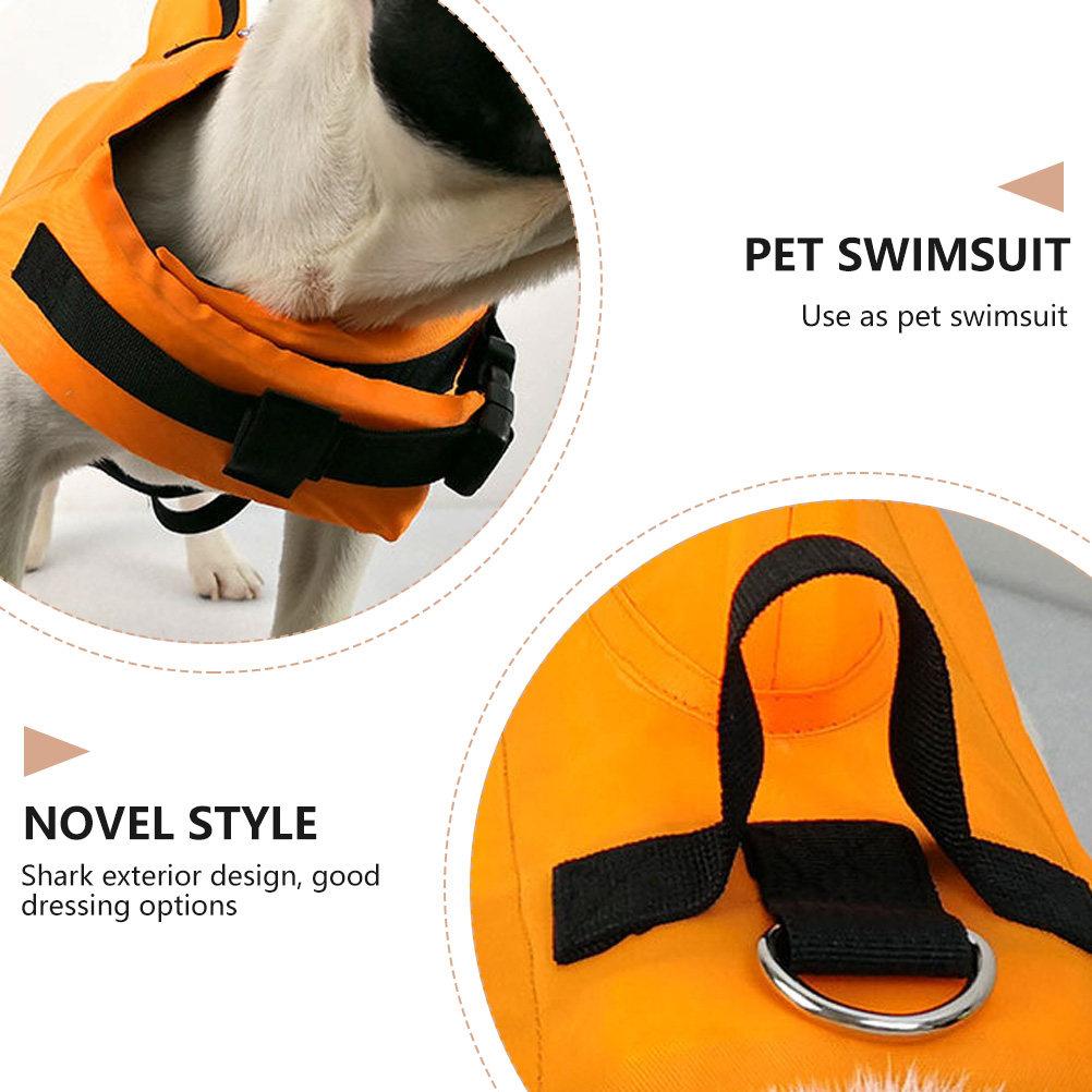 Puppy Life Preserver Dog Swimwear Pet Life Vest with Strong Handle Design and Double Protection Adhesive Strip Buckle