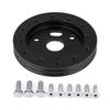Aluminum Black 0.5 Inch 6 Hole Car Steering Wheel Hub Adapter Boss Kit