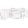 VidaXL Meuble TV noir 105x33x46 cm bois massif de manguier, banc TV, meuble télé, meuble multimédia, buffet TV, meuble hifi, 4017698