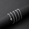 Fashion Stainless Steel Chain Necklace Hip Hop Style Silver Waterproof Cuban Link Snake Rope for Party Men Women