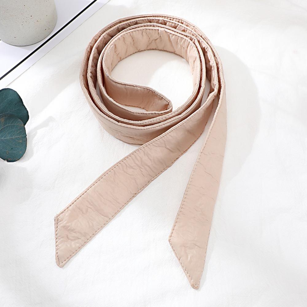 Versatile Overcoat Waist Belt 4cm Width Solid Color Coat Belt Replacement No Buckle 180cm Length Down Jacket Waistband for Women