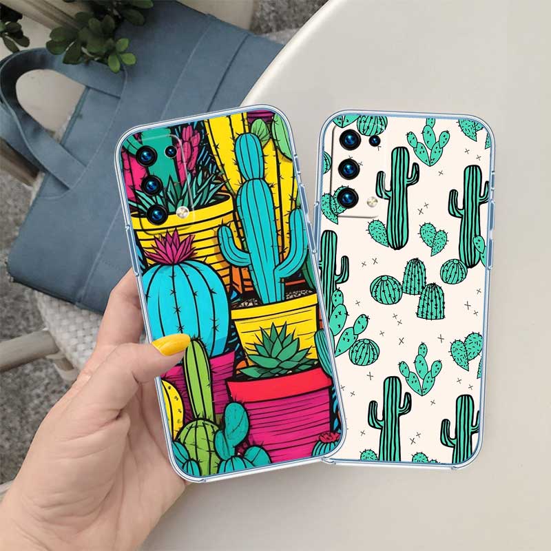 UP49 Watercolour Cacti Phone Case for Motorola Moto G10 G20 G30 G31 G32 G34 G35 G41 G42 G50 G51 G52 G55 G60 G60S G62 G71 G72 G75