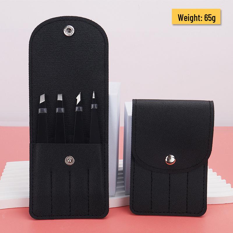 Набор лент для век из нержавеющей стали и пинцетов для бровей: 96 зажимов, плоские, скошенные и заостренные кончики