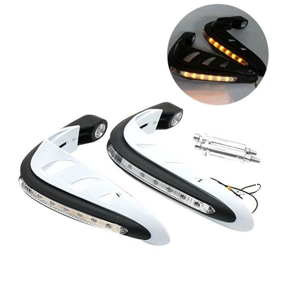 2 шт., защита для рук на руле мотоцикла со светодиодной подсветкой безопасности