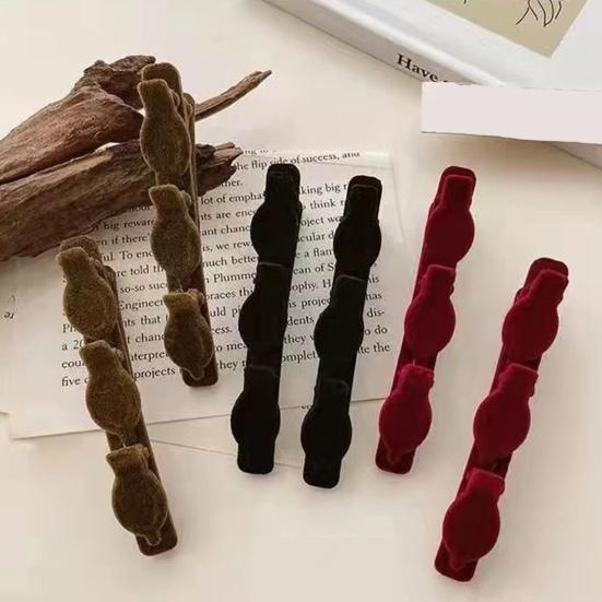 2/6Pcs Braided Hair Clips Sparkling Rhinestone Heart Decor Hair Pins Girl Faux Crystal Stone Braided Hair Accessories