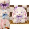 Cute Purple Fairy Rabbit Plush Toy Sleeping Companion Lolita Doll Bed Doll Festival Gift
