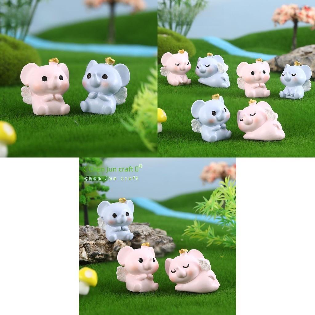 Decorative Cartoon Elephant Micro Landscape Resin Ornaments Handicrafts Desktop