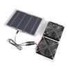 Solar Panel Powered Fan 2 Fans 100W 20V Green Energy Portable Convenient Mini Ventilator for Dog Pet House Greenhouse RV