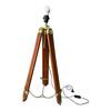177.8cm Adjustable Wooden Tripod Floor Light Modern Floor Lamp Brass Aluminum Lighting