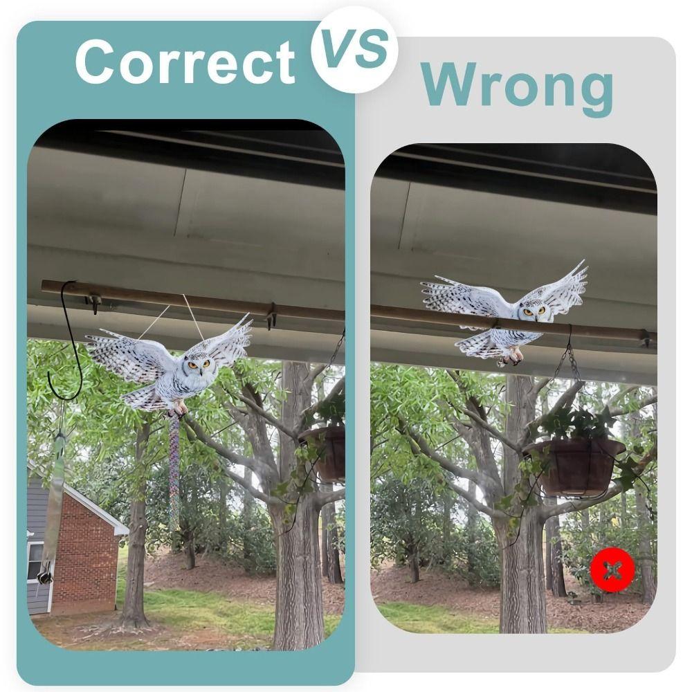 Waterproof Bird Repel Scare Devices Hanging Bird Repeller Durable Owl Artificial Scarecrow  Outdoor