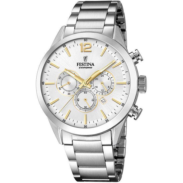 Montre Chronographe - Festina - F20343-1 - Quartz - Argenté - 44 mm