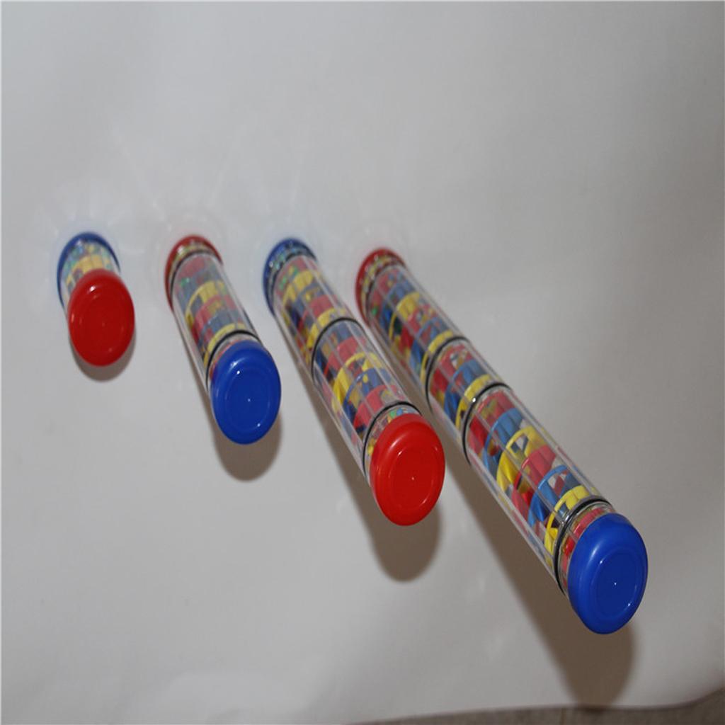 Baby Rain Stick Rainmaker Rainbow Mini Wooden Musical Shake Beaded Raindrops Rattle Rainmaker Toy For Baby Shaking Early